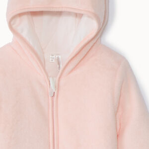 Combi-pilote uni avec capuche ludique pour bébé fille  