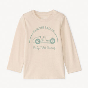 T-shirt à manches longues avec imprimé automobile pour garçon bébé 