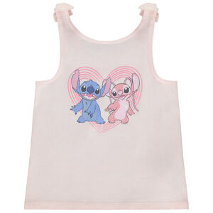 Αμάνικο μπλουζάκι με σχέδιο Stitch & Angel Disney για κορίτσι 
