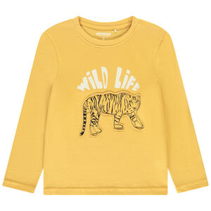 Μπλουζάκι μακρυμάνικο με τύπωμα και πατσαβούρα για αγόρι 