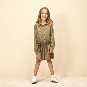 Φόρεμα πουκαμίσα από lyocell με ζώνη για κορίτσι 