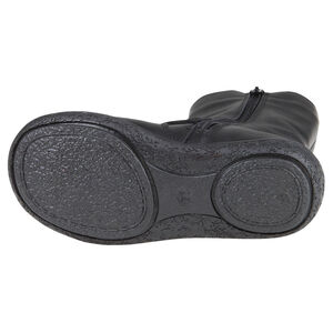 Bottes noires en cuir avec boucles et rivets 