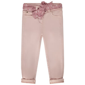 Τζιν ίσιο με ζώνη για δέσιμο για bebe κορίτσι 