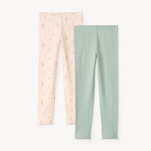 Συσκευασία 2 κολάν φτιαγμένα από τζέρσεϊ για κορίτσι 