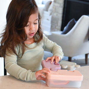 Φαγητοδοχείο Παζλ (Bento) Purple/Grey/Pink Melli 