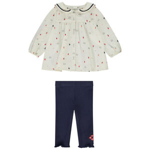 Ensemble avec tunique longue à col marin pour bébé fille 