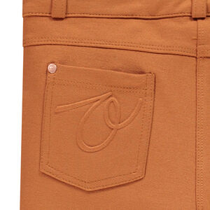 Pantalon milano uni avec empiècements aux genoux fille 