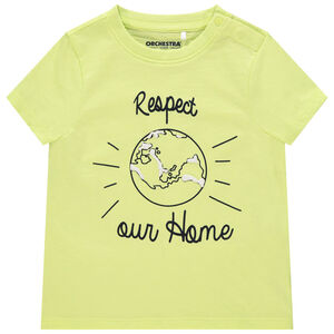 T-shirt κοντομάνικο με οργανικό βαμβάκι με μήνυμα σχέδιο 