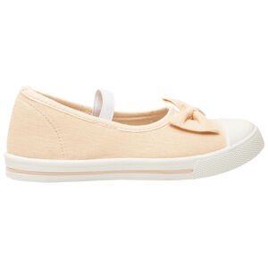 Μπαμπάς πάνινα παπούτσια με φιόγκο και λάστιχο για κορίτσι 