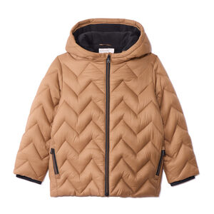 Doudoune doublée et unie effet croisillon fantaisie pour garçon   Main Doudoune doublée et unie effet croisillon fantaisie pour garçon