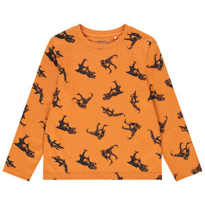 T-shirt manches longues imprimé dinosaures pour garçon Main T-shirt manches longues imprimé dinosaures pour garçon