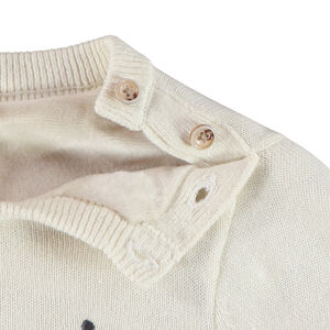 Πουλόβερ βελουτέ με κέντημα ελαφιού για μωρό αγόρι 