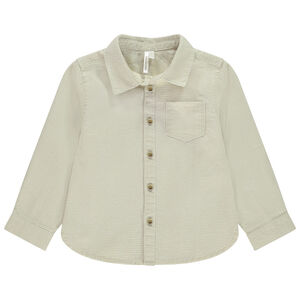 Πουκάμισο μακρυμάνικο με εφέ κηρήθρας για αγόρι 