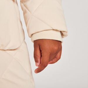 Μπουφάν μακρυμάνικο από twill με sherpa και αμάνικο γιλέκο για κορίτσι 