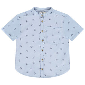 Πουκάμισο κοντομάνικο με σχέδιο ιστιοφόρα για αγόρι 