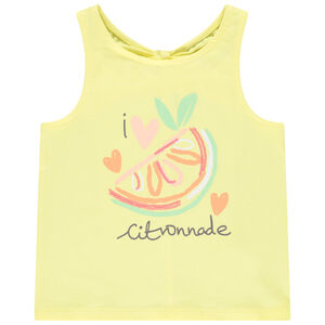 Μπλουζάκι αμάνικο με παγιέτες και ajouré πλάτη για κορίτσι 