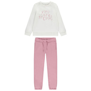 Σετ φόρμας molleton με σχέδιο για κορίτσι 