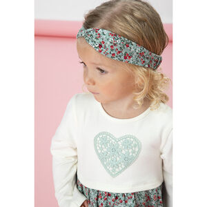 Bandeau effet croisé imprimé fleuri pour bébé fille 