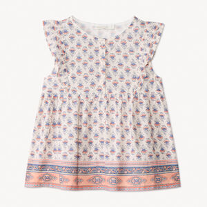 Τουνίκ κοντομάνικη λουλουδάτη για κορίτσι 