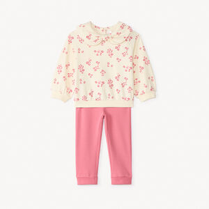 Σετ φόρμα με εκτύπωση λουλουδιών για κορίτσι μωρού 