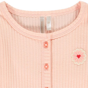 Ζακέτα πλεκτό με ριπ σχέδιο για κορίτσι 