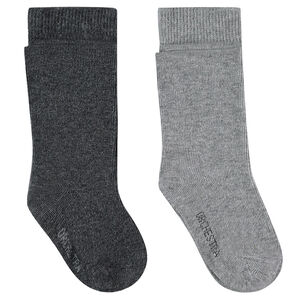 Σετ με 2 μονόχρωμα χοντρά καλσόν.  