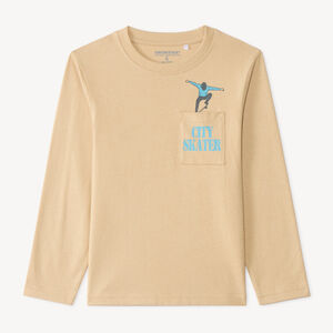 T-shirt με μακρύ μανίκι, με τσεπάκι και φανταστικό σχέδιο για αγόρι. 