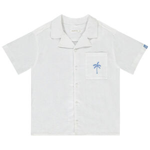 Κοντομάνικο πλεκτό πουκάμισο με φαντεζί σχέδιο φοίνικα για αγόρι 