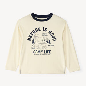 T-shirt à manches longues garçon brodé Camp Life 