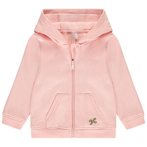 Ζακέτα από φούτερ με κέντημα πεταλούδα για μωρό κορίτσι 