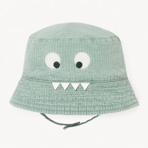 Καπέλο παιχνιδιάρικο σε ριγέ καμβά για αγόρι μωρού 