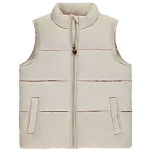 Αμάνικη μπουφάν από υφασμάτινο ματ για κορίτσι 