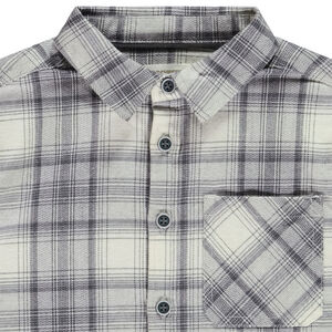 Πουκάμισο μακρυμάνικο με καρό σχέδιο και γιακά mao για αγόρι 