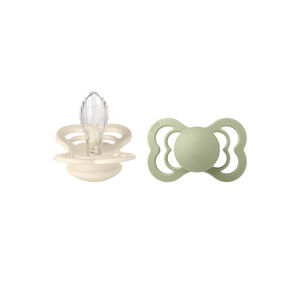 Σετ Πιπίλες 2Τμχ Supreme Ivory/Sage – Συμμετρική No2 Bibs  