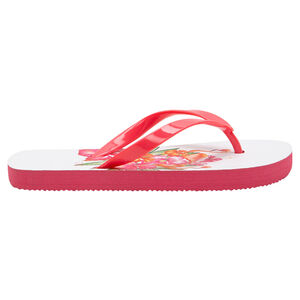 Σαγιονάρες με μοτίβο λουλούδια και μονόχρωμο λουράκι 