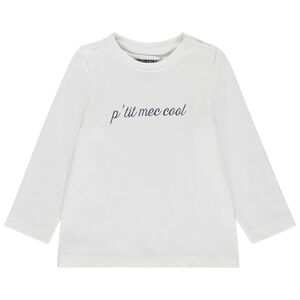 T-shirt μακρυμάνικο με τύπωμα μηνύματος για μωρό αγόρι 