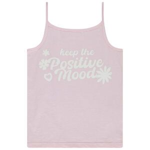 Αμάνικο μπλουζάκι από jersey slub με φαντεζί σχέδιο για κορίτσι 