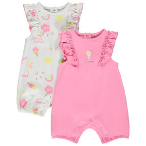 Σετ από 2 κοντές φόρμες Glace για bebe κορίτσι 