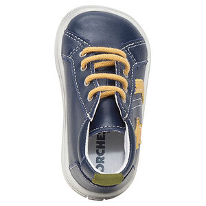 Δερμάτινα μποτάκια με φάσες σε αντίθεση 