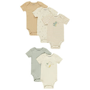 Σετ από 5 κοντομάνικα μπλουζάκια με φαντεζί σχέδιο για μωρό αγόρι με ανοίγματα ανάλογα την ηλικία 