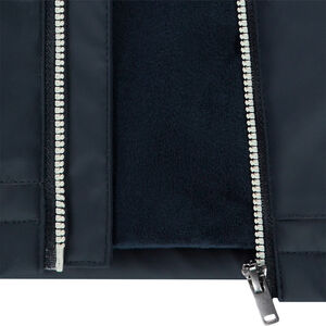 Πάρκα από καουτσούκ και βελουτέ μονόχρωμο με κουκούλα για μωρό αγόρι 