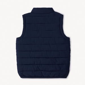 Αμάνικο καπιτονέ πάνινο μπουφάν μονόχρωμο για αγόρι 