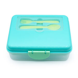Bento Box Με Χωρίσματα 2 Επιπέδων Blue/Mint Melii 