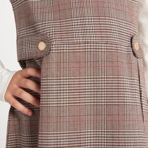 Robe sans manches en toile à carreaux pour fille  