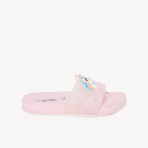 Σαμπό με ανάγλυφη μονόκερο για κορίτσι - με λουρί ανάλογα με το νούμερο 