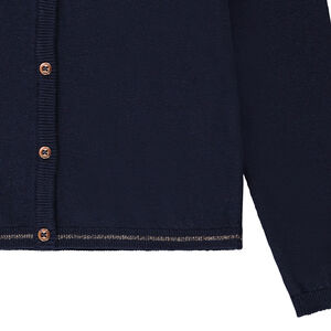 Ζακέτα πλεκτή μονόχρωμη για κορίτσι 