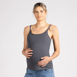 Αμάνικο μπλουζάκι θηλασμού σε μονόχρωμο σχέδιο με λεπτές τιράντες για γυναίκες 