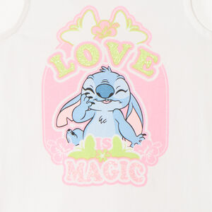 Αμάνικο μπλουζάκι με εκτύπωση Stitch Disney και πούλιες για κορίτσια 