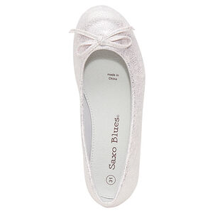 Μπαλαρίνες ασημί με ανάφλυφο σχέδιο 