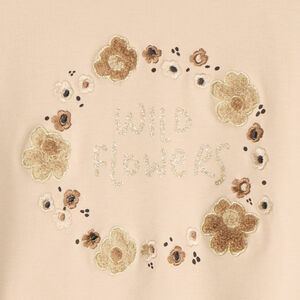 Φούτερ bi-matière με sherpa bouclettes για bebe κορίτσι 